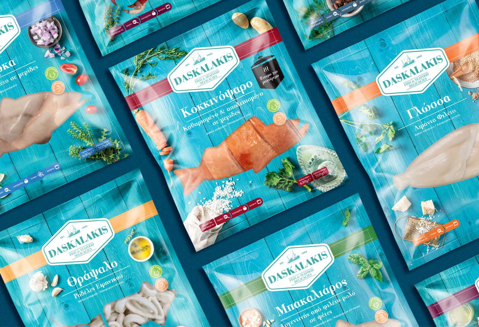 Daskalakis frozen fish and seafood rebranded variants in flowpacks aligned