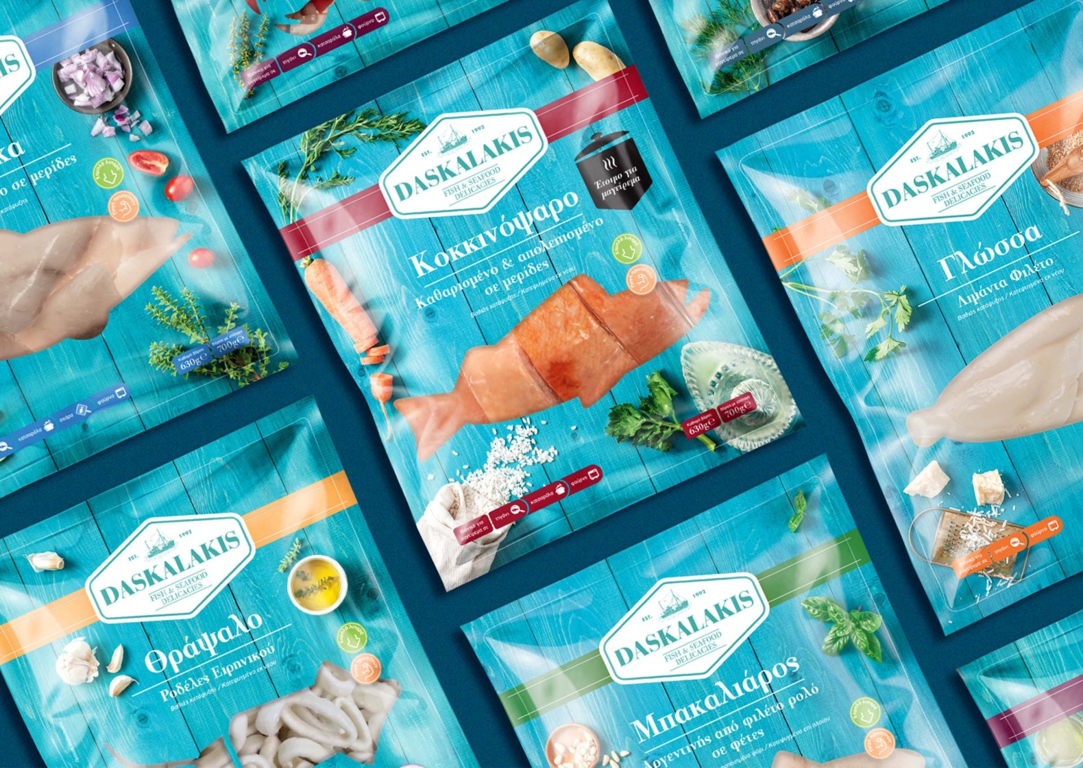 Daskalakis frozen fish and seafood rebranded variants in flowpacks aligned