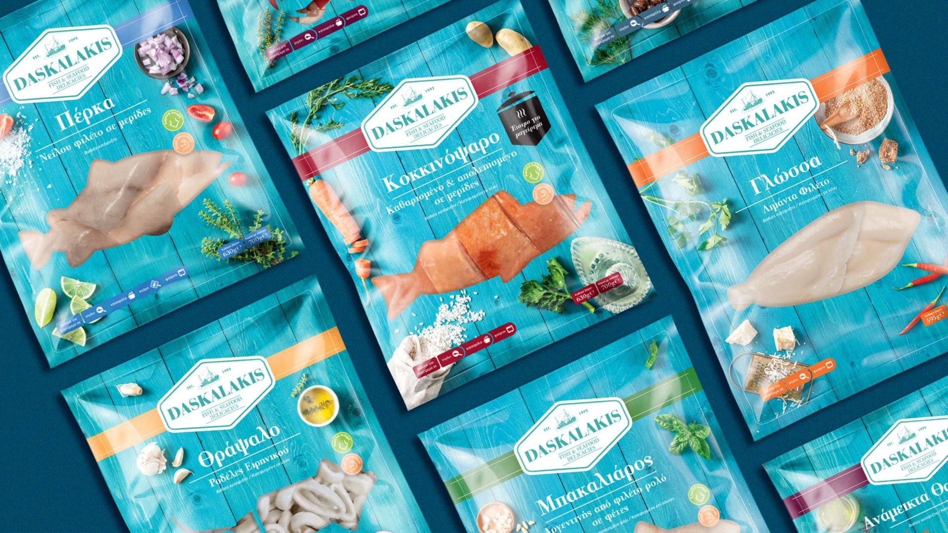 Daskalakis frozen fish and seafood rebranded variants in flowpacks aligned